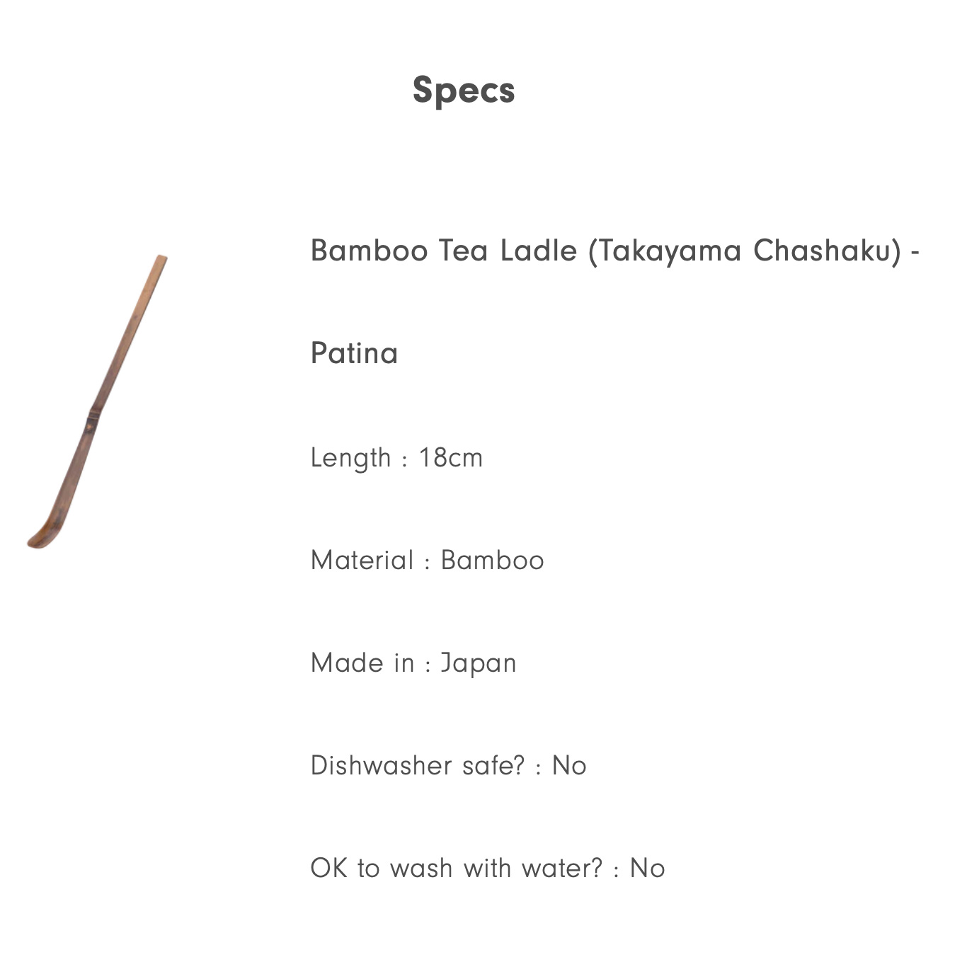 Ippodo - Smoked Matcha Bamboo Spoon (Chashaku)